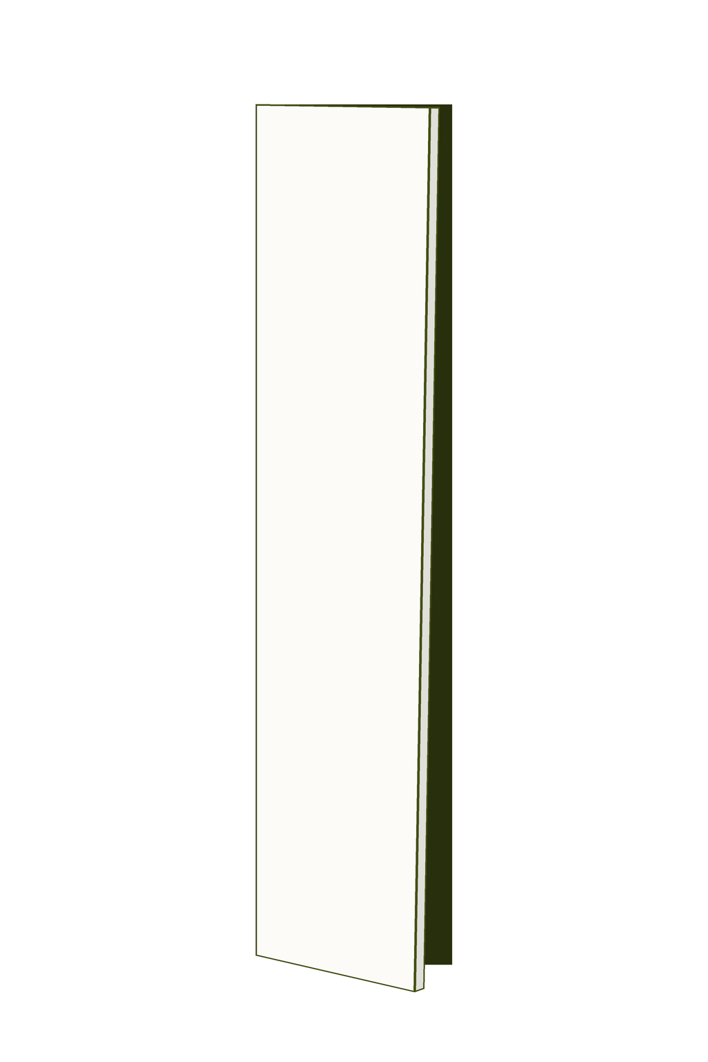 Cabinet Door 150mm Handle Free - Left Hinged