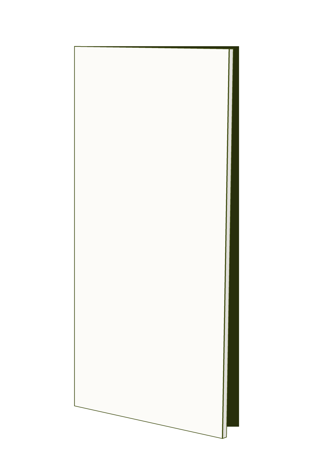 Cabinet Door 300mm Handle Free - Left Hinged