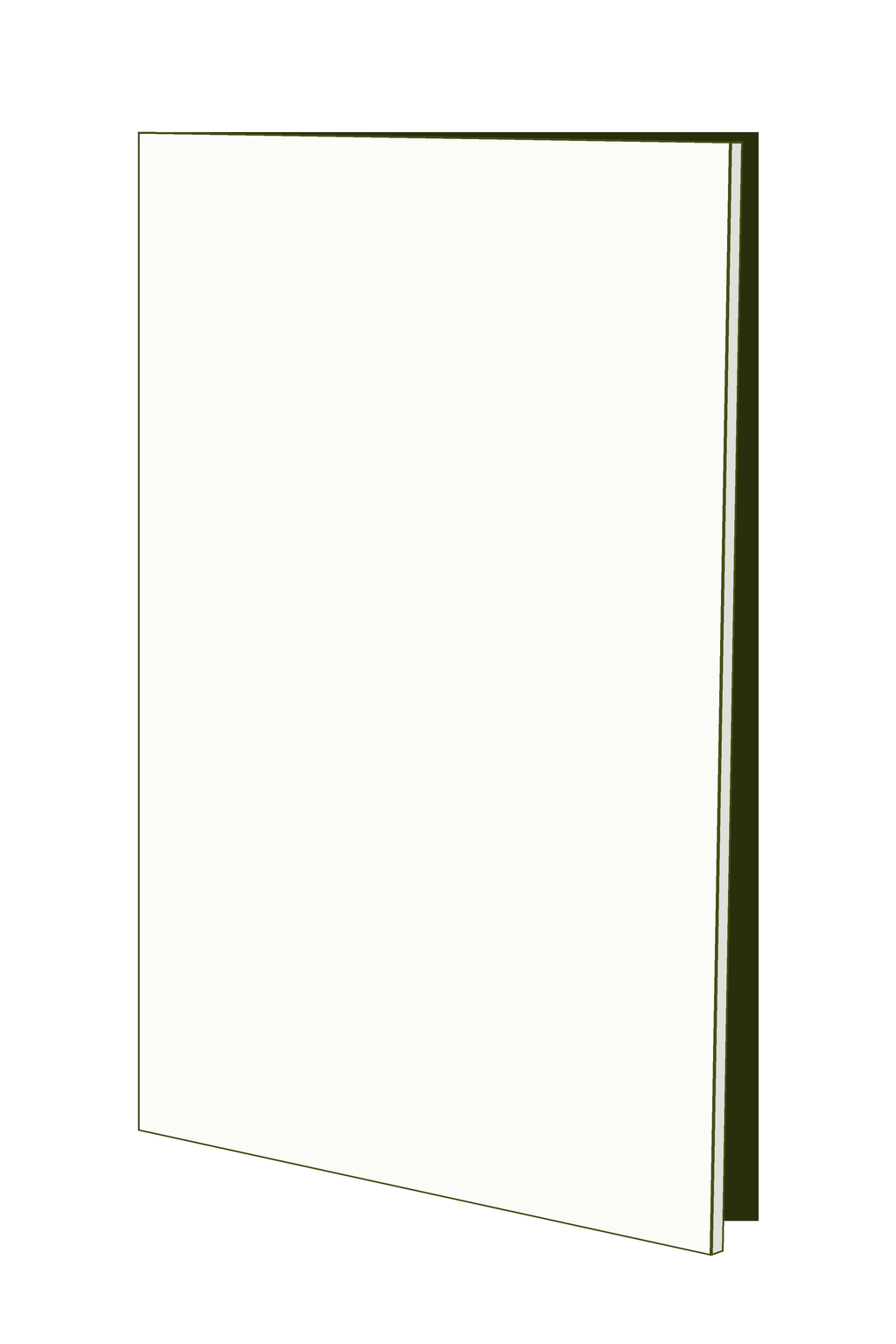Cabinet Door 400mm Handle Free - Left Hinged