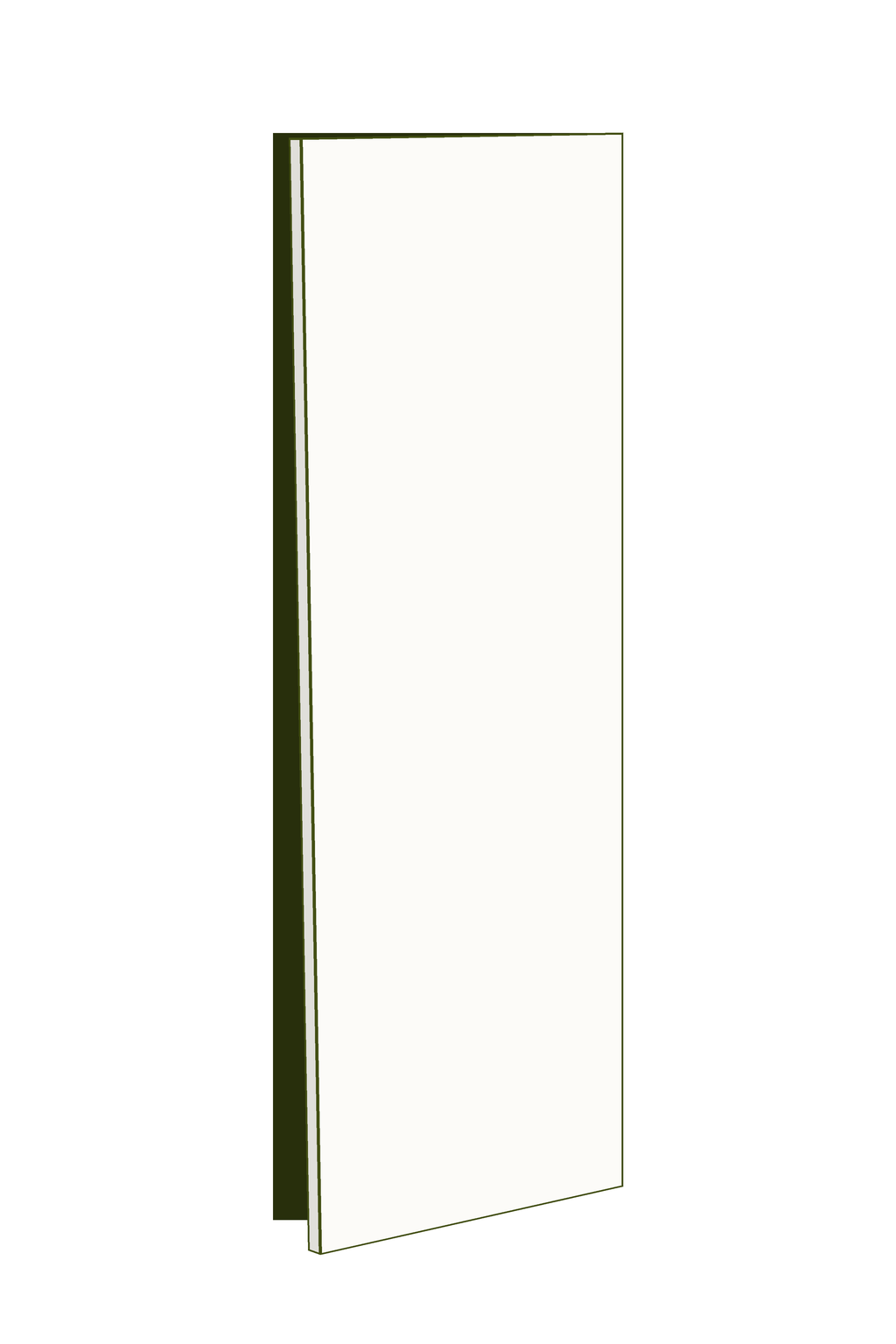 Door 30w x 103h Handle Free - Right Hinged