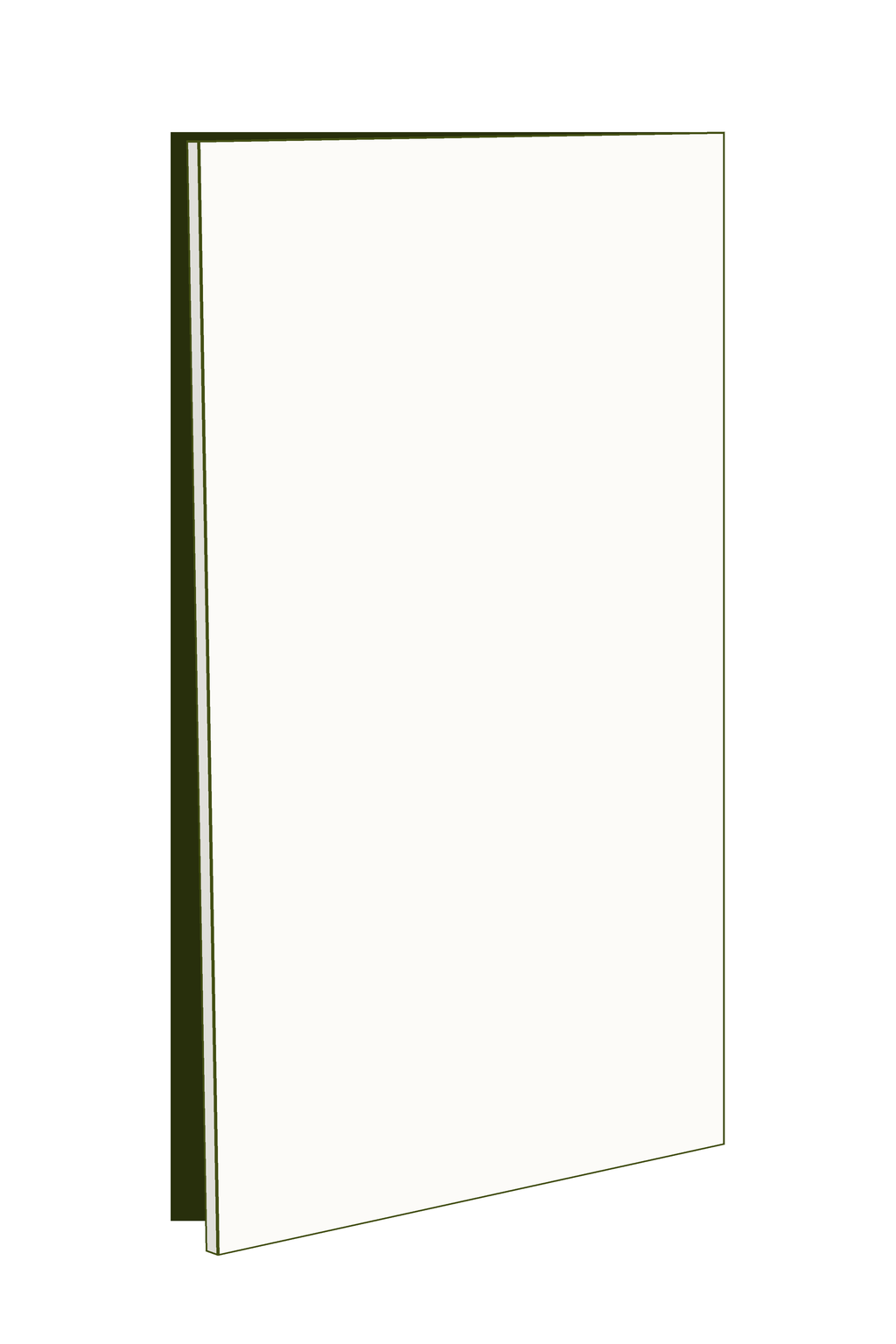 Door 30w x 63h Handle Free - Right Hinged