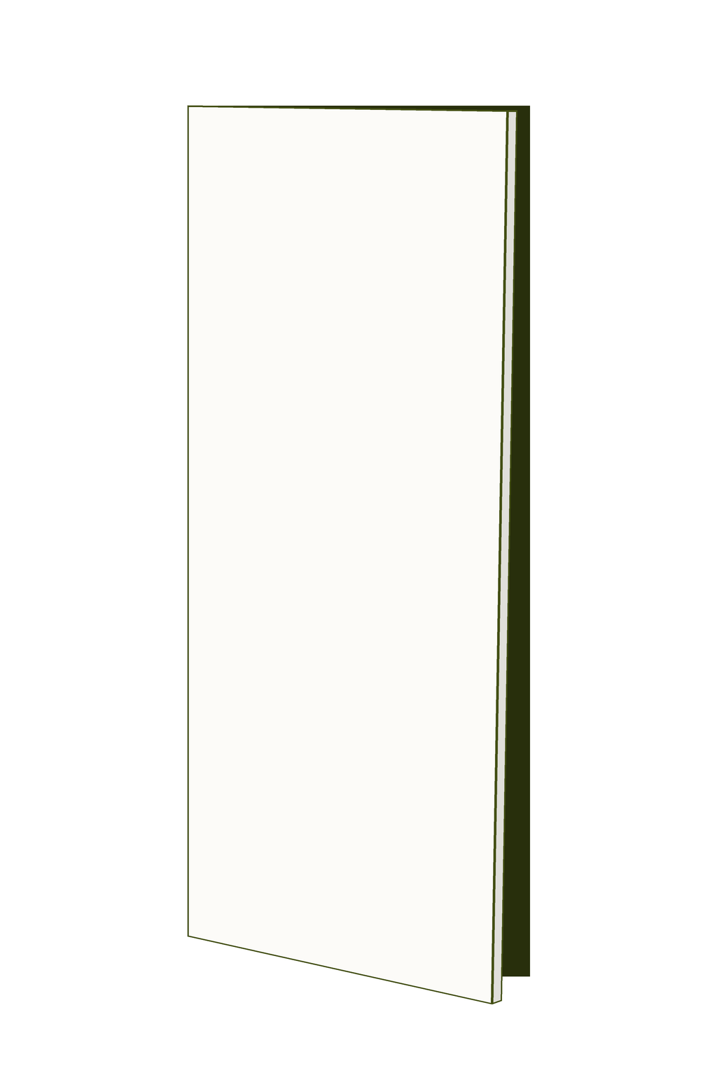 Door 30w x 83h Handle Free - Left Hinged