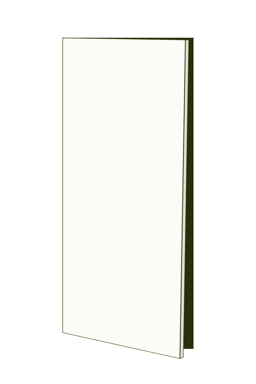 Door 40w x 103h Handle Free - Left Hinged