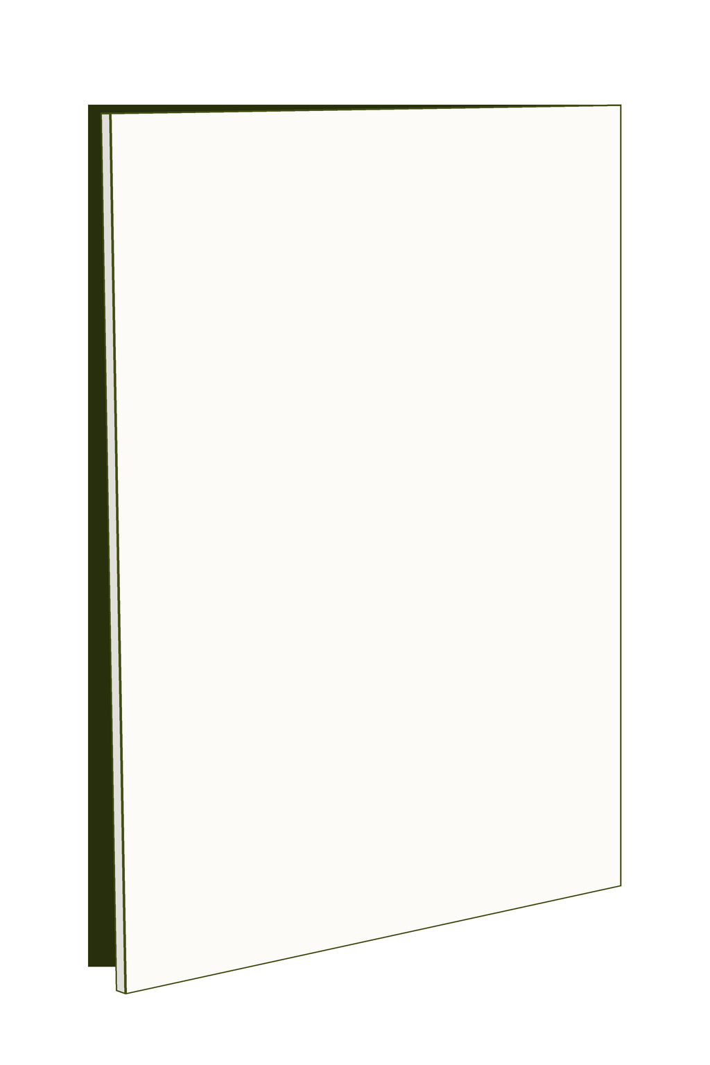 Door 60w x 103h Handle Free - Right Hinged