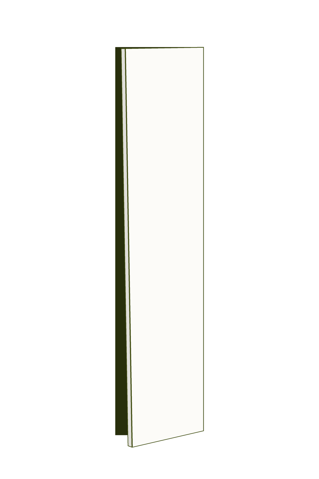 Cabinet Door 150mm Handle Free - Right Hinged