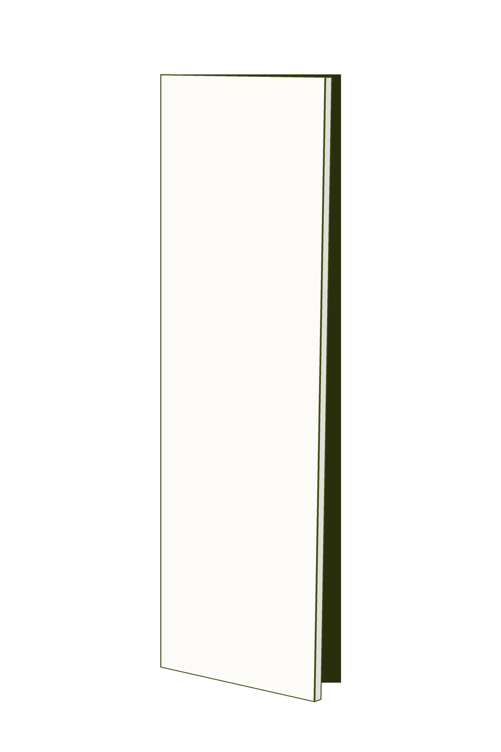 Cabinet Door 200mm Handle Free - Left Hinged