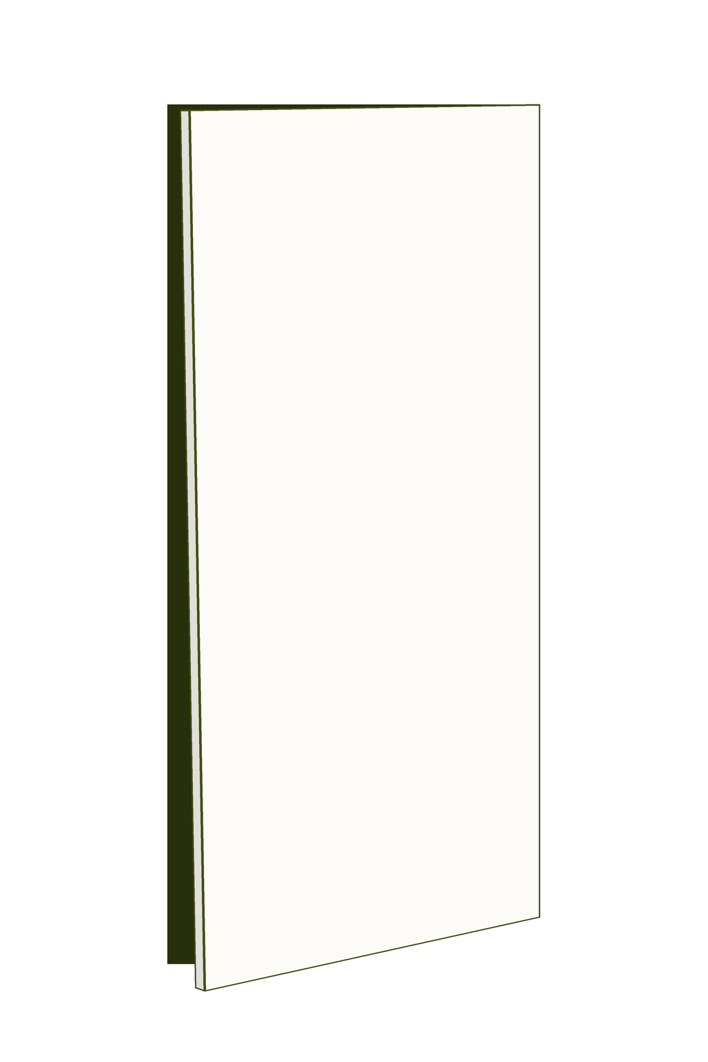Cabinet Door 300mm Handle Free - Right Hinged