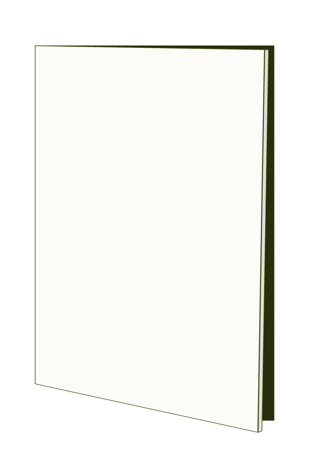Cabinet Door 450mm Handle Free - Left Hinged