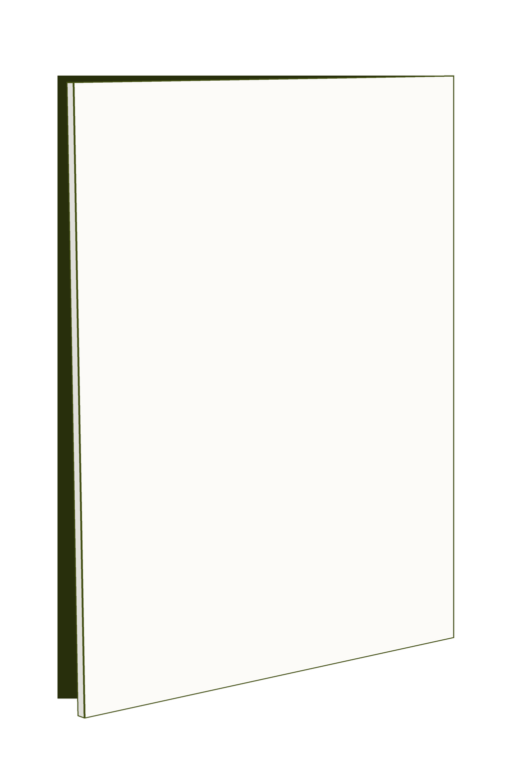 Cabinet Door 450mm Handle Free - Right Hinged