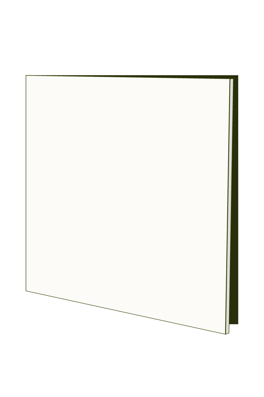 Cabinet Door 600mm Handle Free - Left Hinged