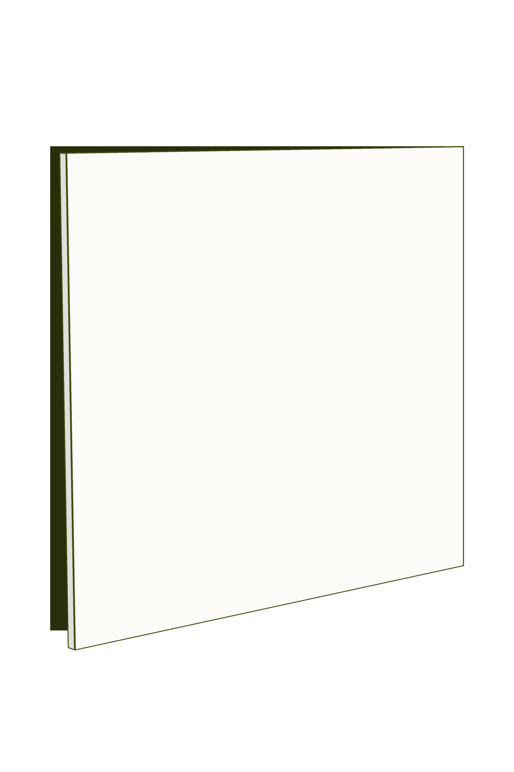 Cabinet Door 600mm Handle Free - Right Hinged