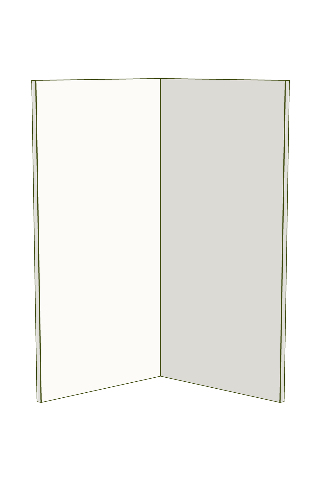 Corner Wall Cabinet Doors (2 pack)