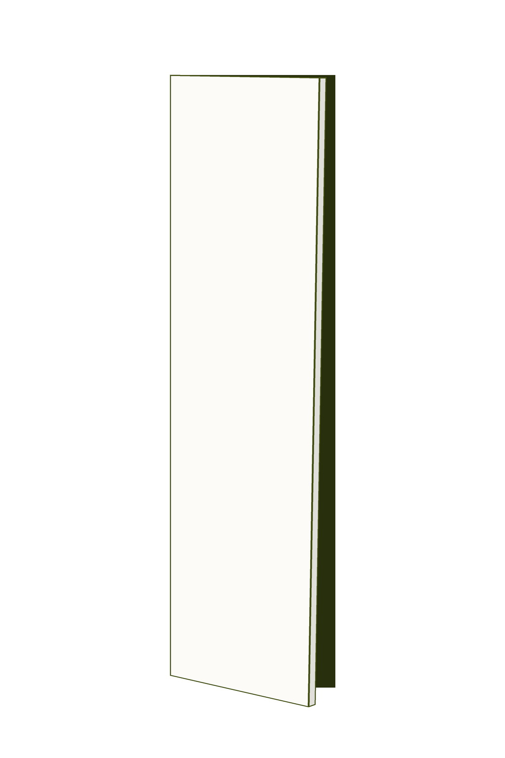Door 20w x 83h Handle Free - Left Hinged
