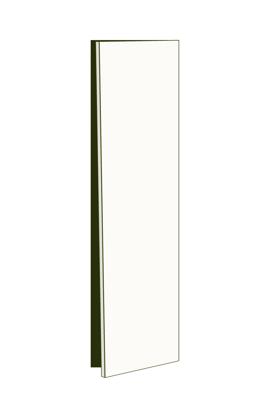 Door 20w x 83h Handle Free - Right Hinged