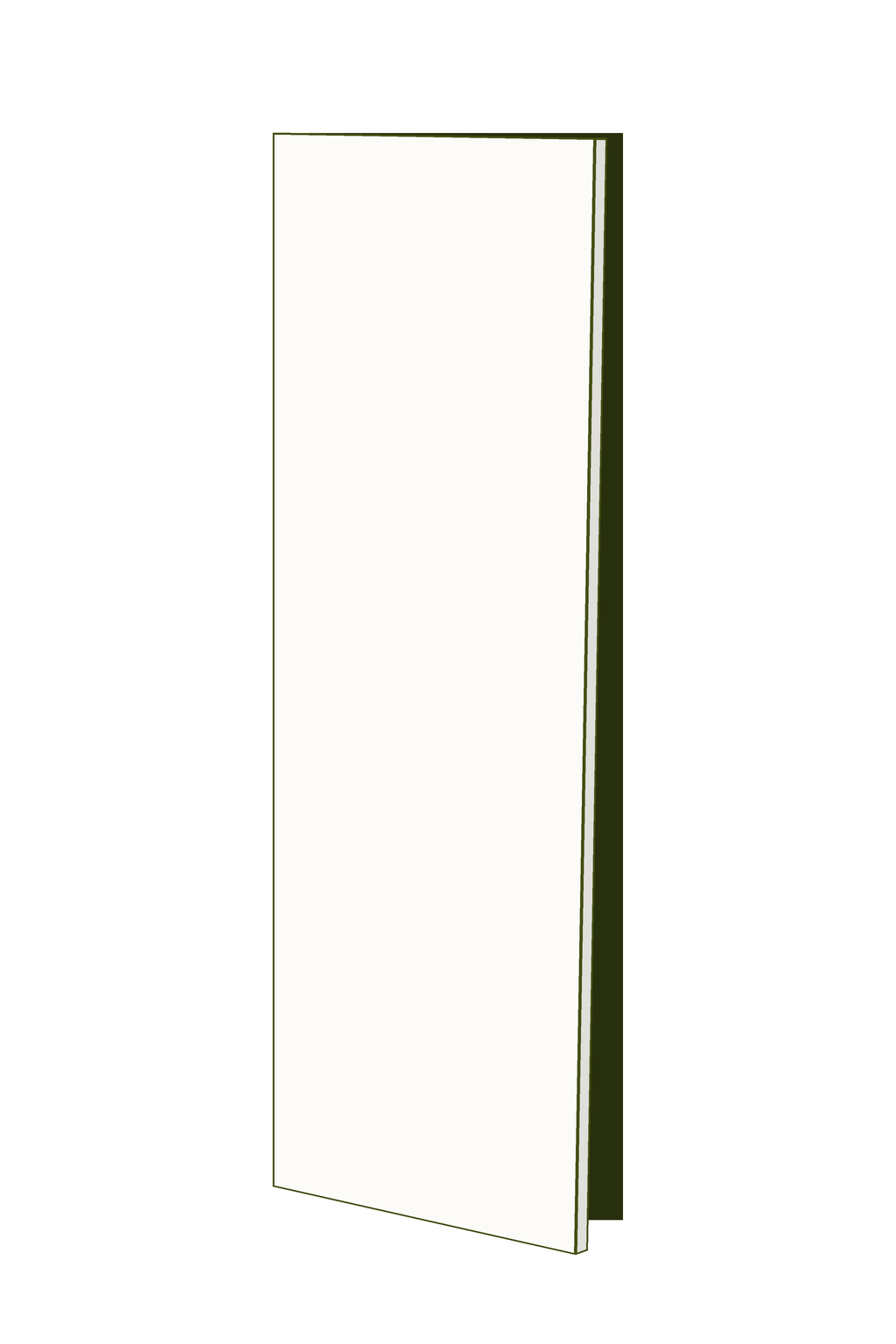 Door 30w x 103h Handle Free - Left Hinged
