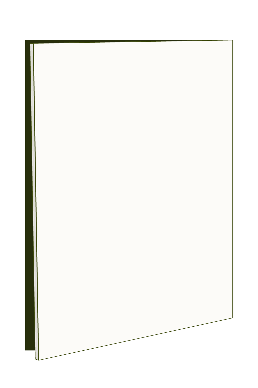 Door 40w x 63h Handle Free - Right Hinged