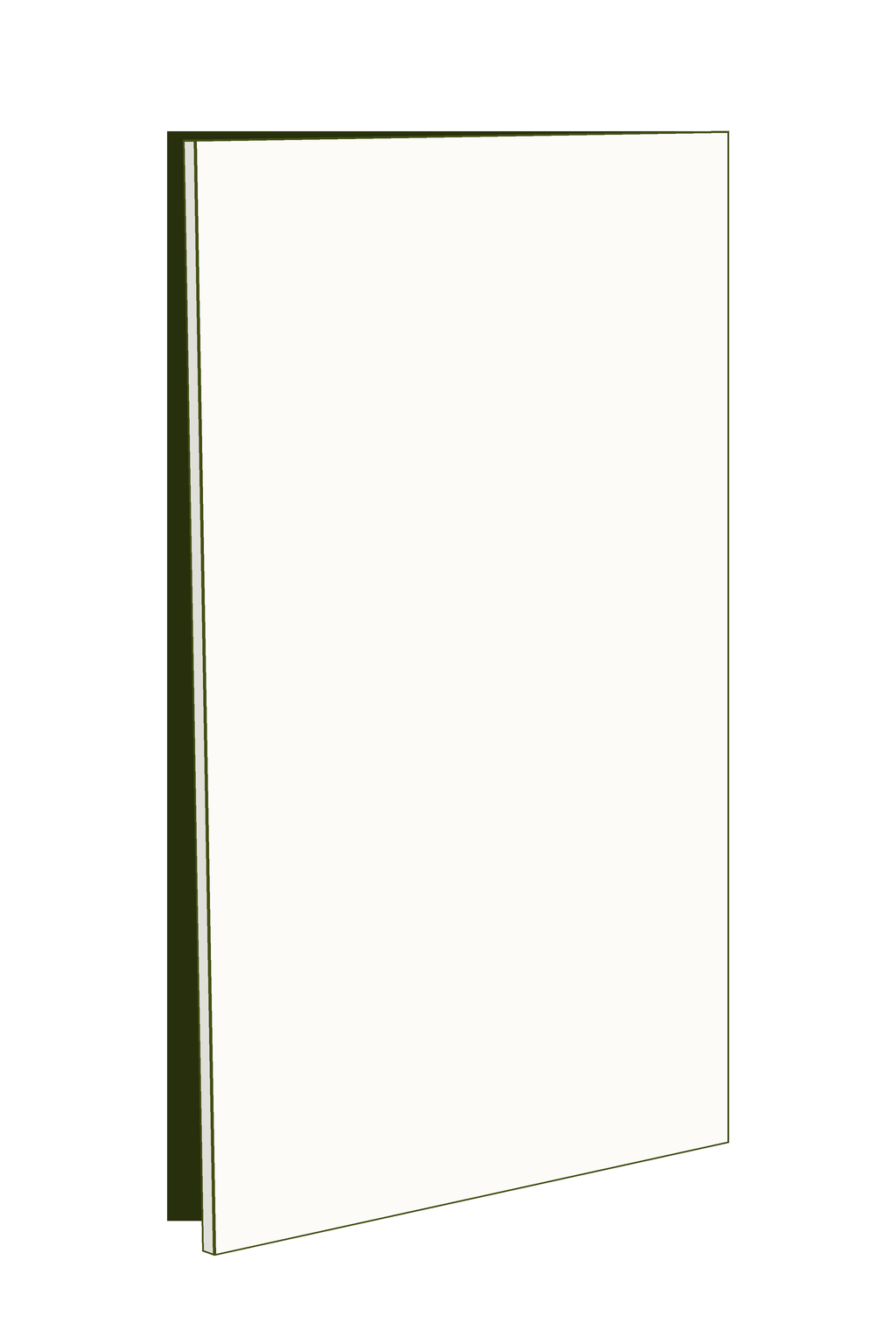Door 40w x 83h Handle Free - Right Hinged