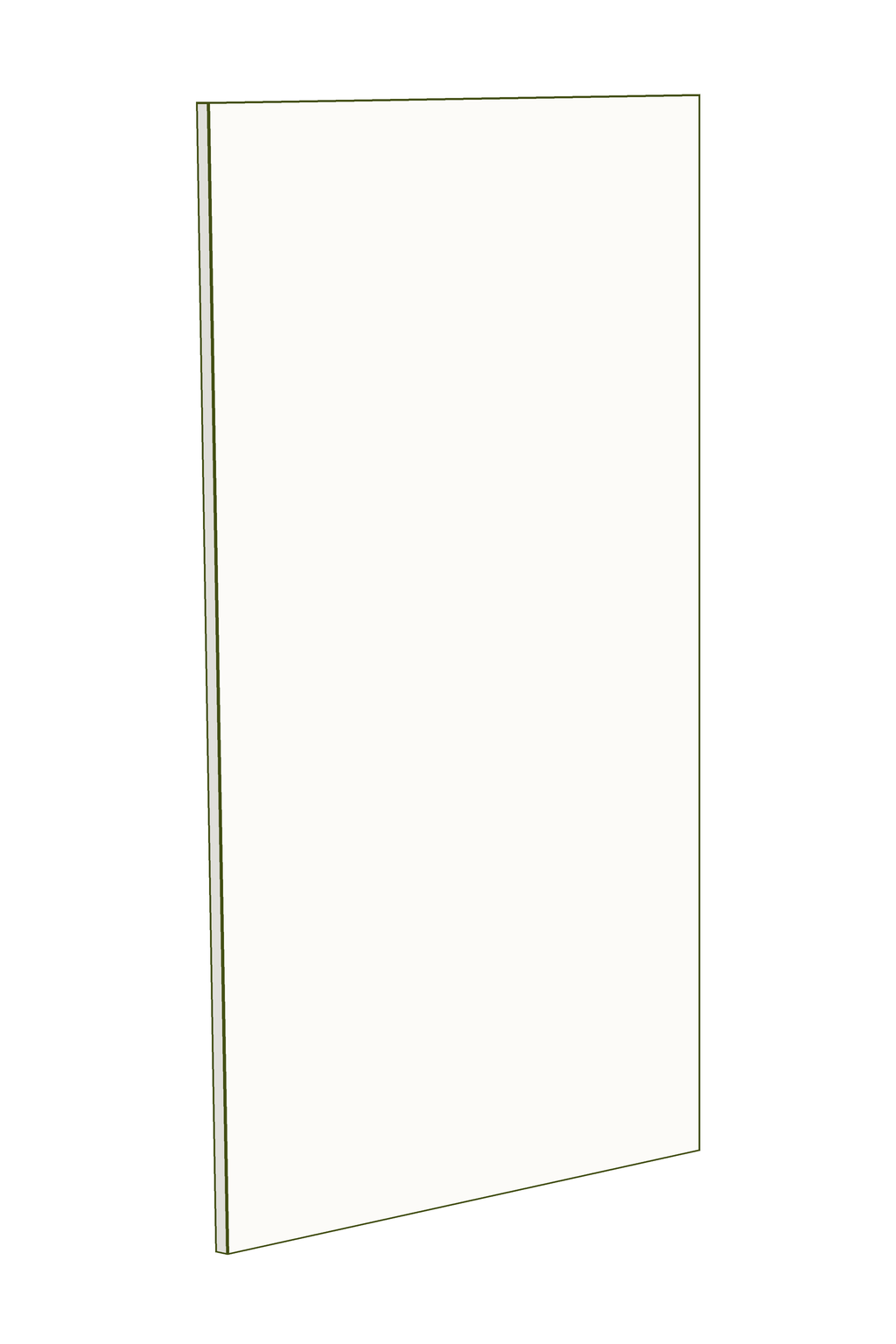 Door Wall End Panel for Handle Free Doors (Flat Profile)