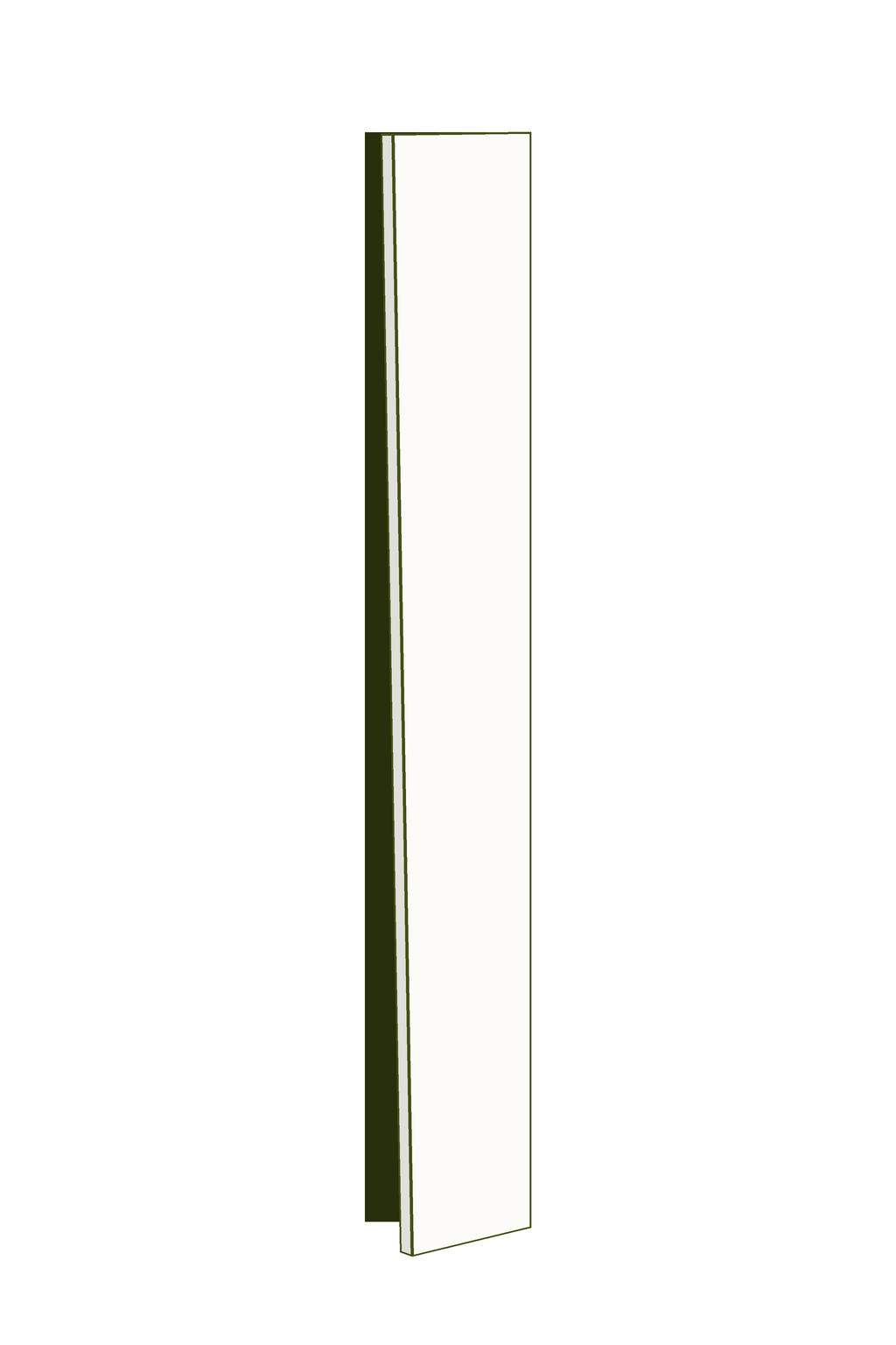 Wardrobe Door 25w x 201h - Right Hinged
