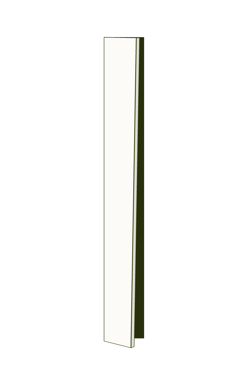 Wardrobe Door 25w x 236h - Left Hinged