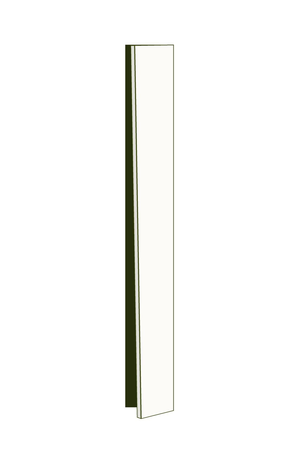 Wardrobe Door 25w x 236h - Right Hinged