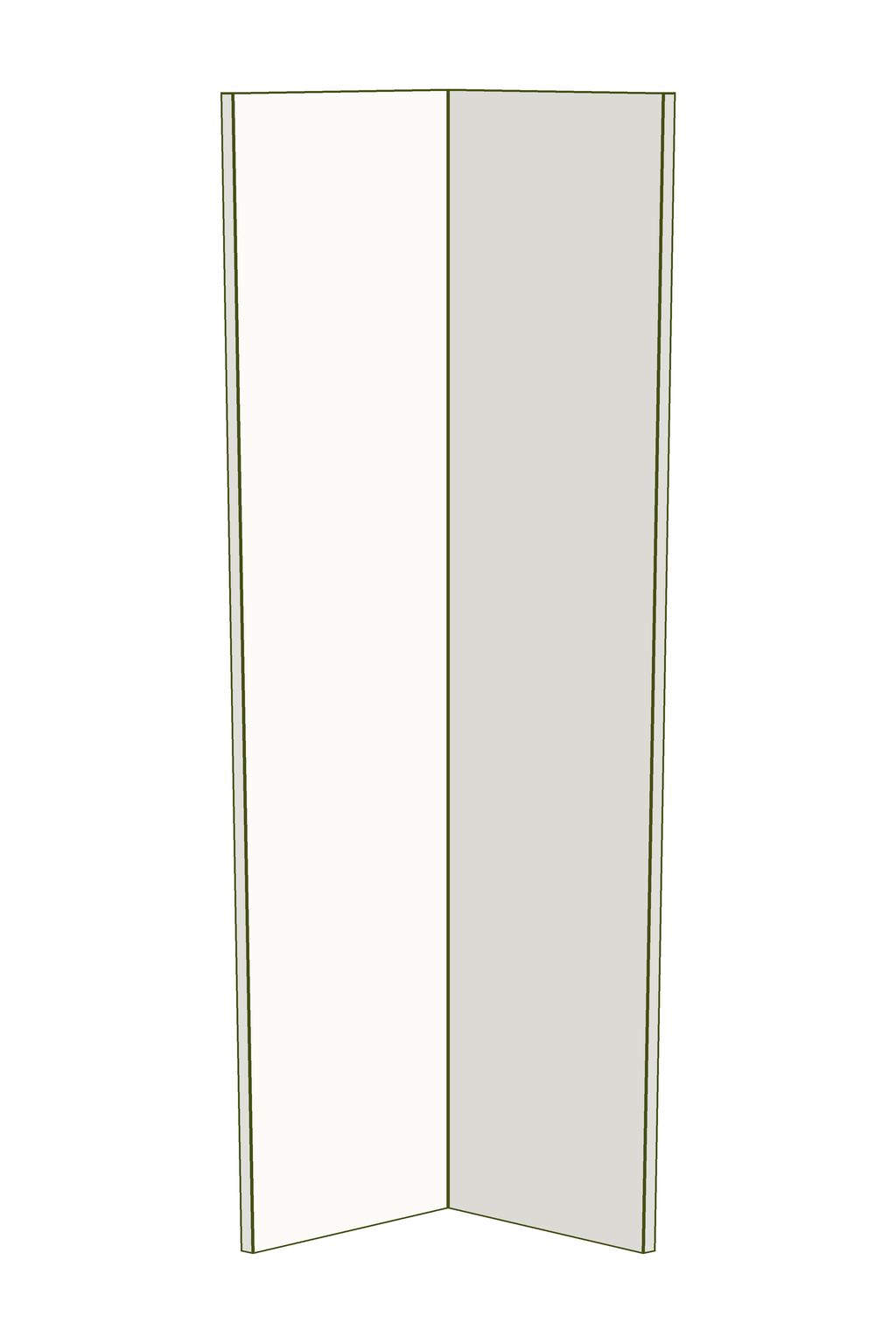 Wardrobe Door 37w x 201h (2 pack) - Left Hinged